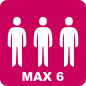 Maximaal 6 klanten binnen Maximaal 6 klanten binnen